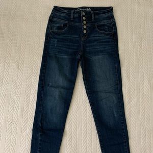 Cropped  High Waisted Jeans